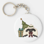 adorable christmas time sheep keychains