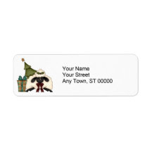 adorable christmas time sheep custom return address label