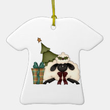 adorable christmas time sheep christmas tree ornament