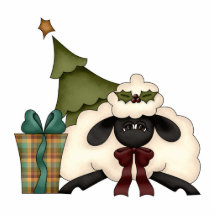 adorable christmas time sheep photo cut outs
