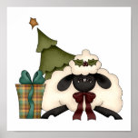 adorable christmas time sheep posters