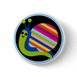Adorable Colorful Striped Snail Gifts and Tees Pins