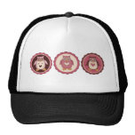 Adorable Customizable Retro Valentine Owls Mesh Hats
