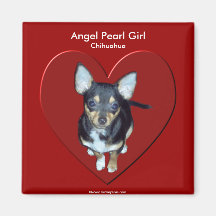 Adorable Cute Angel Pearl Girl Heart Fridge Magnet