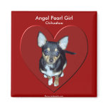 Adorable Cute Angel Pearl Girl Heart Fridge Magnet