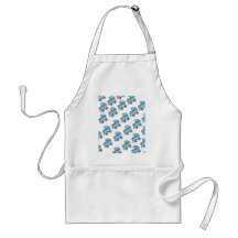 Adorable Cute Carriage Baby Boy Shower Apron