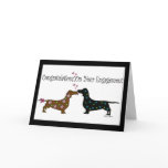 Adorable Dachshund Engagement Card