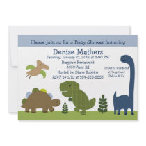 Adorable Dino/Dinosaurs Baby Shower Invitation