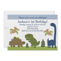 Adorable Dino/Dinosaurs Birthday Invitation