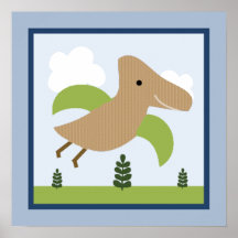 Adorable Dinosaur 1 Wall Art Poster