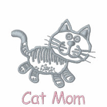Adorable Ebroidered Cat Tees - Customizable - Pink