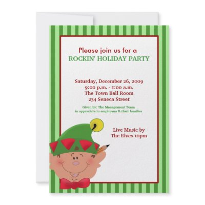ADORABLE ELF Elves Holiday Christmas Red/Green Announcements by allpetscherished