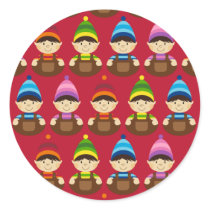 Adorable Elves Christmas Sticker