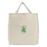 Adorable Emrboidered Climbing Frog Totes Canvas Bags