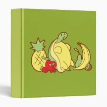 Adorable Fruit Turtle 3 Ring Binders