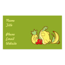 Adorable Fruit Turtle Business Card