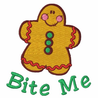 Adorable Gingerbread Man Embroidered Shirt by Stitchbaby