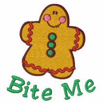 Adorable Gingerbread Man Embroidered Shirt