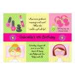 Adorable Girl's Spa Party Birthday Invitation