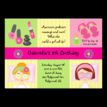 Adorable Girl's Spa Party Birthday Invitation invitations