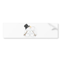 Adorable Kissing Snowman Couple