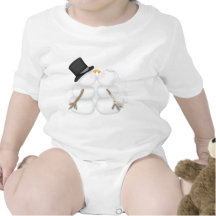 Adorable Kissing Snowman Couple Tshirt