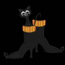 Adorable Kitty in the Boot Embroidered Polo Shirt embroidered shirts