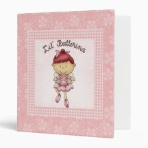 Adorable Lil ballerina pink binder Redhead