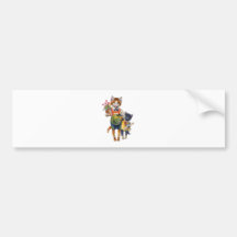 Adorable Little Cats Bearing Gifts Bumper Stickers
