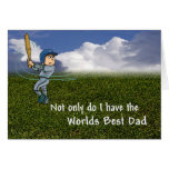 Adorable Little League Dad & Son Batting Practice cards