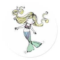 Adorable Little Mermaid Stickers
