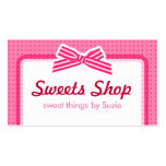 Adorable Pink Bow Sweets Crafts Business Card