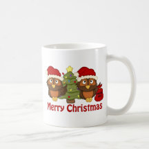 Adorable Retro Christmas Holiday Owl Gifts, Tees Coffee Mug