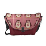 Adorable Retro Owls Valentine Messenger bag