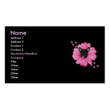 Adorable Sly Heaven Chihuahua Pink Flower Business Card Template