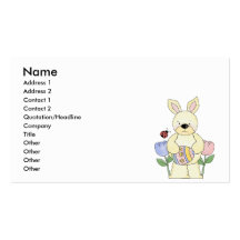 adorable spring easter bunny business card