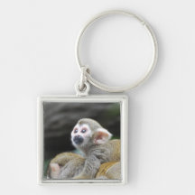 Adorable Squirrel Monkey Keychain