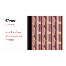 Adorable Striped Mouse Pattern Business Cards