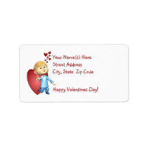 Adorable Young Man Return Address Labels
