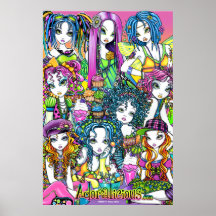 Adoralicious Rainbow Fairy Friends Poster