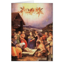 Adoration by the Shepherds by Bronzino Cards