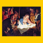 Adoration des bergers par Gerard van Honthorst affiches