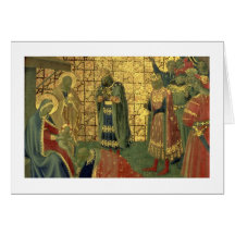 Adoration des Magi, détail d'un carreau de predell Cartes De Vœux