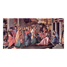 Adoration des Magi (Londres) par Botticelli Cartes De Vœux Avec Photo