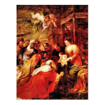 Adoration des Magi par Paul Rubens Carte Postale