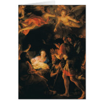 Adoration of shepherds w angels cards