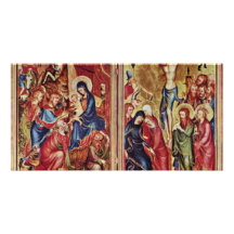Adoration Of The Kings Right Wing  By Meister Des Custom Photo Card