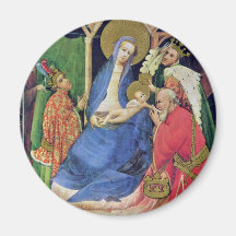 Adoration Of The Magi By Meister Der Goldenen Tafe Fridge Magnet