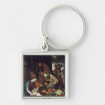 Adoration of the Shepherds, 1630 Key Chain