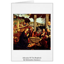 Adoration Of The Shepherds By Ghirlandaio Domenico Cards